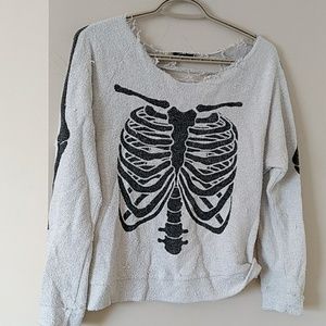 Sirens Bones Ripped Sweater
